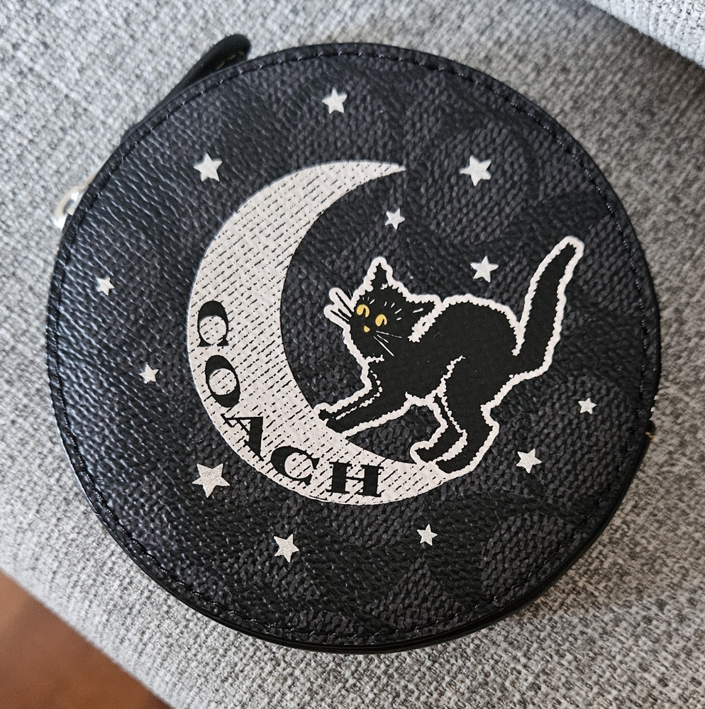 NWT Coach Signature Halloween Cat Wallet